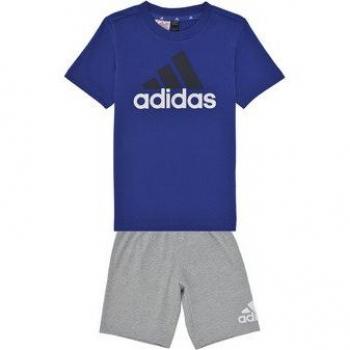 Conjunto Niño Adidas Essentials Logo Royal/Gris