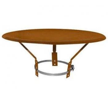 Sombrero protector de lluvia - diámetro 125 a 200 mm - marrón - Inox Joncoux
