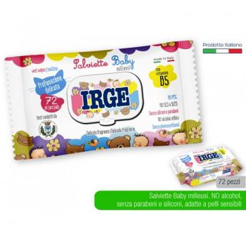 Toallitas Multiusos para Bebé Irge 72 Piezas Dermatológicamente Probadas