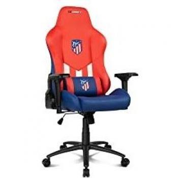 DRIFT GAMING DR250 Pro EDICIÓN Especial ATLÉTICO Madrid, Silla Gaming, Polipiel, reposabrazos 4D, pistón Clase 4, Asiento basculante, Altura Regulable, Cojines Cervical/Lumbar, Azul/Rojo/Blanco