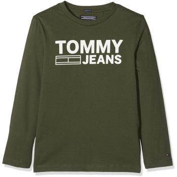 Tommy Hilfiger AME Logo CN Tee L/s, Camisa Manga Larga Para Niños, Verde