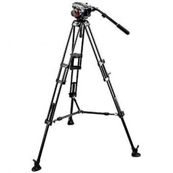 Manfrotto 504HD.546BK - Trípode completo, negro