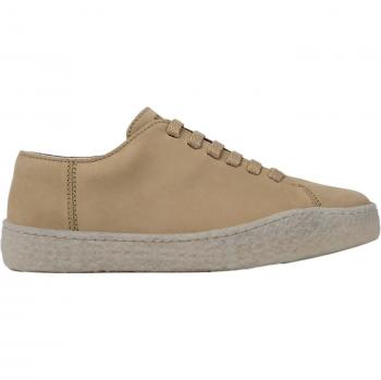 Camper Uggy Women's Suede Sneakers with Contrast Sole in Beige