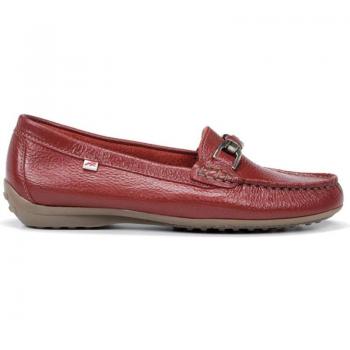 Mocasín Fluchos Bruni F0804 Rojo para Mujer, diseño elegante y cómodo, material de alta calidad, suela antideslizante, plantilla acolchada para mayor confort