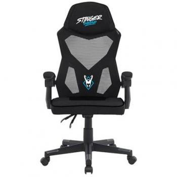 Silla Gaming Ergonómica Woxter Stinger Sense Negra con Respaldo Ajustable y Soporte Lumbar