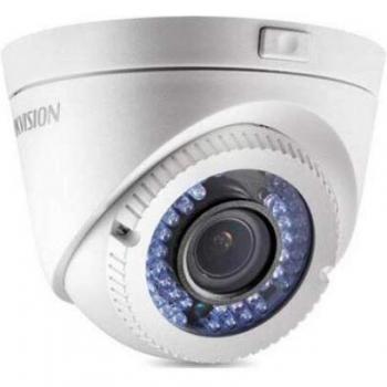 Hikvision 2MP CMOS Sensor 42 pcs IR LEDs 40m IR Outdoor IR Vari-focal Eyeball ICR 0.01 Lux/F1.2 12 VDC Smart IR DNRIP66 2.8~12mmLensSupport TVI