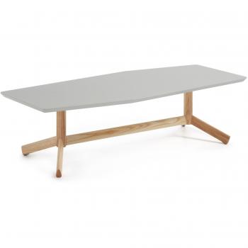 Kave Home Mesa Centro Tropid, natural y gris
