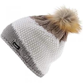 Gorro de mujer Eden Lux Cristal con pompón color marrón claro