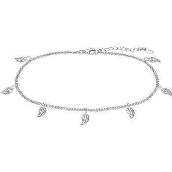 Tobillera Lotus Silver LP3242-8/1 de Plata con Diseño de Hojas para Mujer