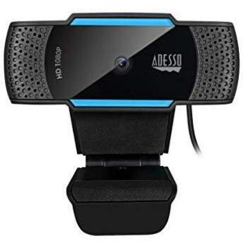 Adesso CyberTrack H5 1080P HD Auto Focus Webcam with Built-In Dual Microphone and Tripod Mount