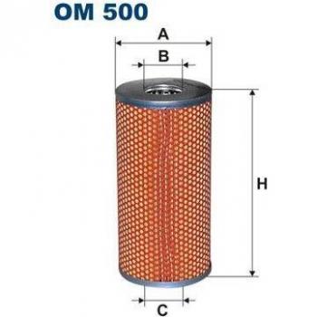 Filtro de aceite FILTRON OM 500 - Tipo: Filtro de aceite, Compatibilidad: Vehículos específicos, Material: Papel filtrante, Características: Alta capacidad de retención de partículas, Resistencia a altas temperaturas, Diseño optimizado