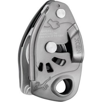Petzl Neox Light Gray Belay Device with Cam-Assisted Blocking