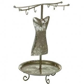 HOME BEAUTY Hogar Joyero De Metal De Mesa plateado