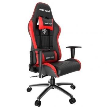 Silla Gaming AndaSeat Jungle Negra y Roja, Ergonómica con Soporte Lumbar y Asiento Acolchado