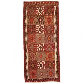 Kelim Kilim Vintage alfombra original Konya 157x356 cm Lana