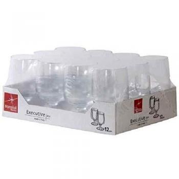 Set de 12 Copas de Vino Executive Bormioli Rocco 20,7 cl - Vidrio Transparente Brillante, Ecológicas y Reciclables, Fabricadas en Italia