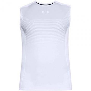 Under Armour Heatgear Threadborne Vanish - Camiseta de Tirantes para Hombre, Hombre, Color Blanco/Gris, tamaño SM