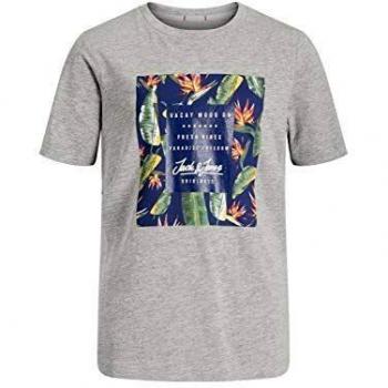 JACK&JONES JUNIOR 12153187 Camiseta Manga Corta Niño Gris/Azul 128-8A