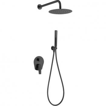 Conjunto ducha monomando empotrado Delos Imex negro mate GPD055/NG