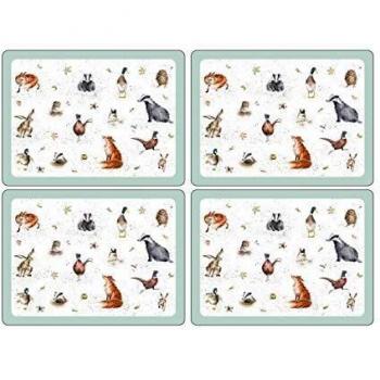 Set de 4 manteles individuales Wrendale Designs - Animales Multicolor Portmeirion