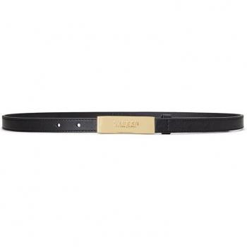 Lauren Ralph Lauren Women's Black Leather Skinny Belt