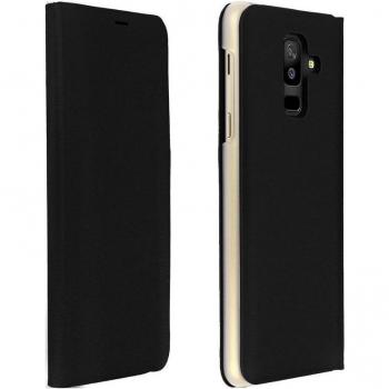 Funda Samsung Galaxy A6 Plus libro billetera Flip Book Cover - Negro