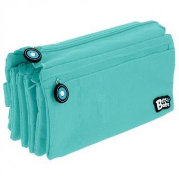 Estuche Escolar 4 Compartimentos Bits&Bobs Turquesa 23x12cm