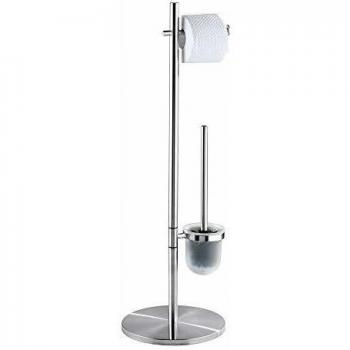 Wenko Juego de pie Pieno mate Acero Satinado 26.5 x 25.5 x 79 cm
