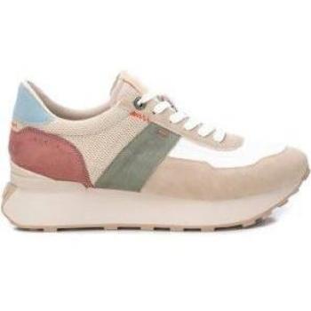 Beige Casual Sneakers for Women - Refresh Model 171570 with Flat Sole and Lace-Up Design