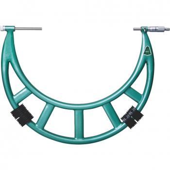 Insize 3206 – 600 fuera micrómetro con yunques intercambiables, 500 mm-600 mm, graduación 0,01 mm