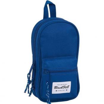 Estuche Escolar Tipo Mochila Safta Blackfit8 Oxford con 4 Portatodos Completos