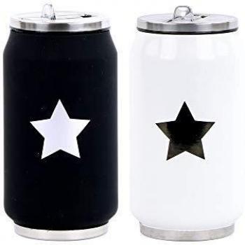 Yoko Design Lata isotérmica de doble pared de acero inoxidable, sin BPA, botella reutilizable ecológica para agua, deporte, niños, oficina, viaje, 280/500/700 ml