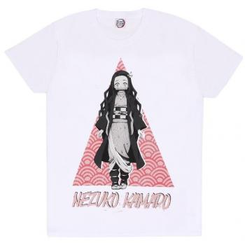 Camiseta Anime de Demon Slayer - Nezuko Tri - para Hombre - Blanco