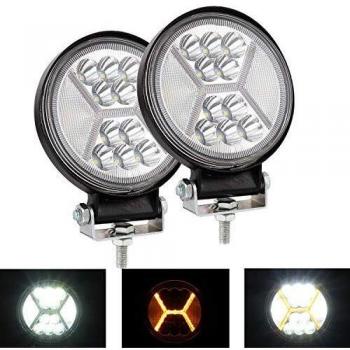 YUGUANG Pair LED Bar 4.4 234W 25000LM 6000K+3000K Combinado 30° Spot 120° Flood Beam DOT DRL Faros Trabajo LED 4x4 Off Road Faros Antiniebla Led Floodlight Truck Boat Faro de Barco Led Motocicleta
