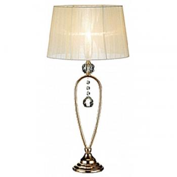 Lámpara de mesa de cristal dorado CHRISTINEHOF con 1 bombilla