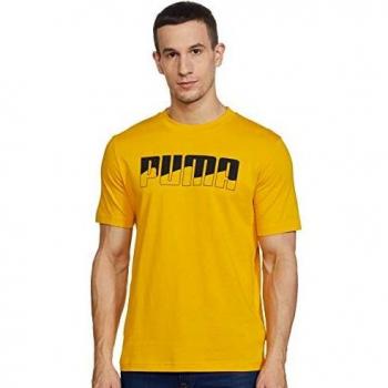 PUMA Rebel Bold tee Camiseta De Manga Corta, Hombre, Amarillo, m