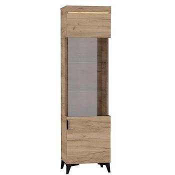 Vitrina Beige Estratificada con 1 Puerta y LED
