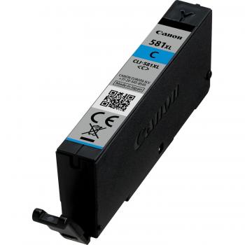 Canon CLI-581XL C Cartucho de tinta original Cian XL para impresora de inyeccion de tinta PIXMA TR7550-8550-TS705-6150/51-6250/51-6350/51-8150/51/52-8250/51/52-8350/51/52-9150/55-9550-9551C