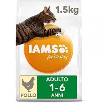 IAMS for Vitality Alimento para Gato Adulto con pollo fresco, 1,5 kg