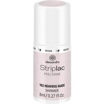 Alessandro Striplac Peel Or Soak Lacas de uñas 8 ml 102 - HEAVENS NUDE, Vegan Peel Or Soak, Vegan N.º 102 Cielo desnudo