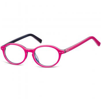 Round Montura Completa Plástico Rosas Gafas Recetadas Para Niños - Gafas Anti-Azules - SmartBuy Para Niños