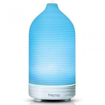 FREETOO Humidificador Ultrasónico Difusor de Aroma esencias 120ml LED esencial difusor de aceite / atomizador purificador de aire con 7 colores de luz