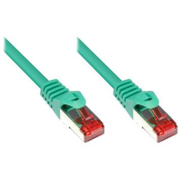 Cable de red Cat6 S/FTP 2m Verde PiMF 250MHz con protección contra tirones