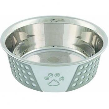 Comedero de Acero Inoxidable Trixie 0,75 l con Silicona
