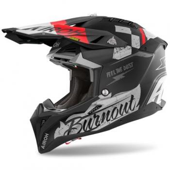 Casco de Moto Cross Enduro Airoh Aviator 3 Burnout Mate Talla L