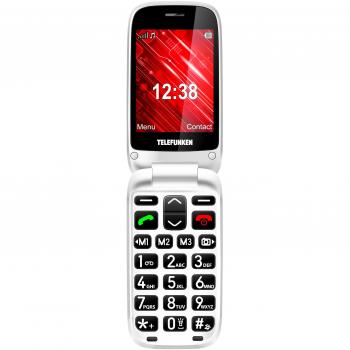 Telefunken S445 Teléfono Móvil para Personas Mayores, Rojo