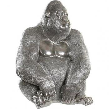 Fíjalo Figura resina 46x40x61 gorila plateado