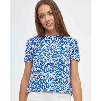 Camiseta regular de mujer de manga corta y cuello redondo con estampado animal INSIDE