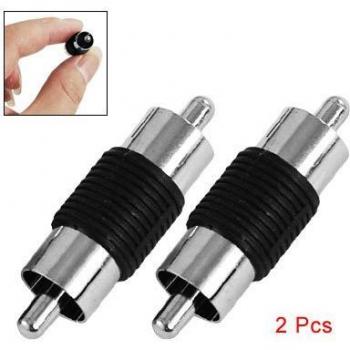 SODIAL(R) 2 x Adaptador Conector Acoplador RCA Macho a Macho RCA