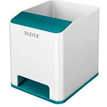 Cubilete Sound WOW de Leitz, Blanco/Turquesa